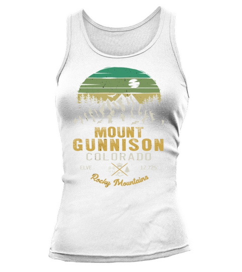 Gunnison Colorado retro Ski Mountain Tank top Woman