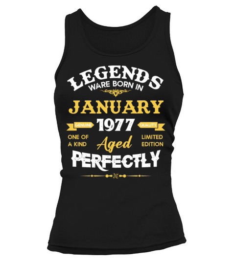 January 1977 Vintage Birthday Present Tank top Woman