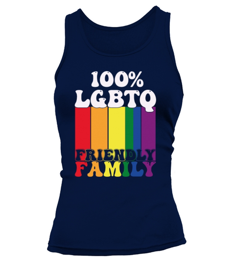 LGBTQ Friendly Family Gay Pride Month Rainbow Tank top Woman