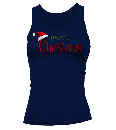 Merry Christmas Red Santa Hat vintage Tank top Woman