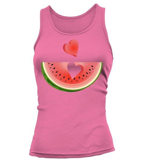 Piece of a watermelon with a heart Tank top Woman