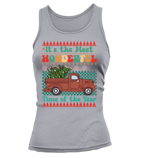 Merry Christmas retro vintage pink santa claus Tank top Woman