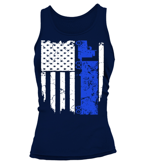 Truck Driver Trucker Flag Hanes Tagless racing T S Tank top Woman