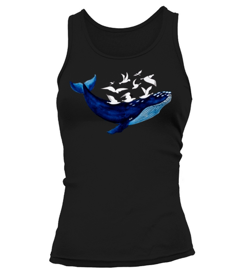 Whale and seagulls I Air and water Tank top Woman