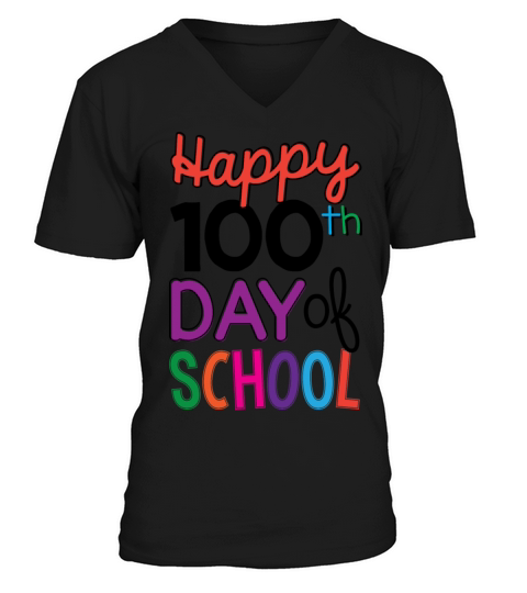 100th Days of School V-Neck T-shirt