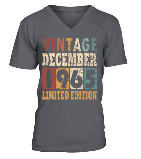 1965 December vintage birthday V-Neck T-shirt