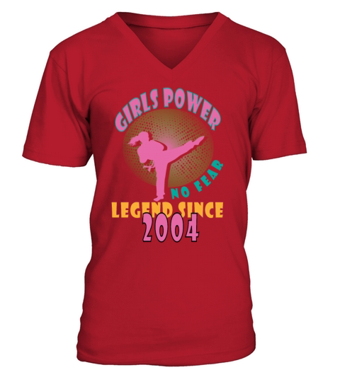 2004 vinatge Girls Power Birthday V-Neck T-shirt