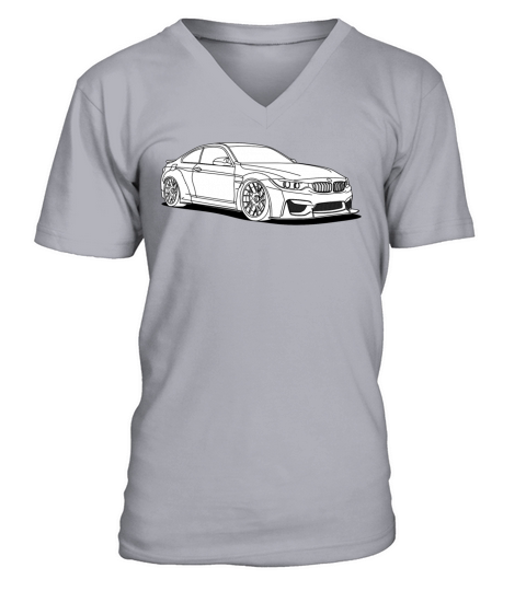 awesome white car V-Neck T-shirt