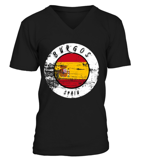 Burgos Spain Vintage V-Neck T-shirt