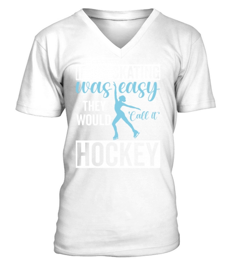 Funny Ice Skating Design Ice Skater Cool Ice V-Neck T-shirt
