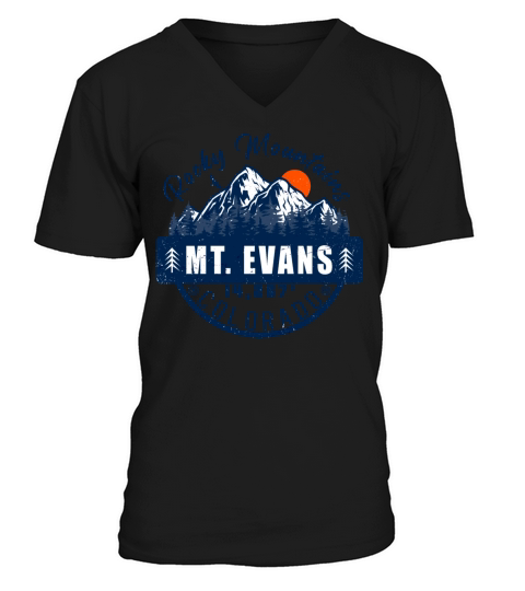 Mount Evans Colorado V-Neck T-shirt