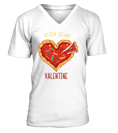 Pizza Is My Valentine Funny Valentines Day Boys V-Neck T-shirt