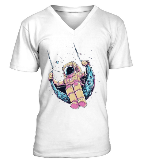 swinging spaceman V-Neck T-shirt