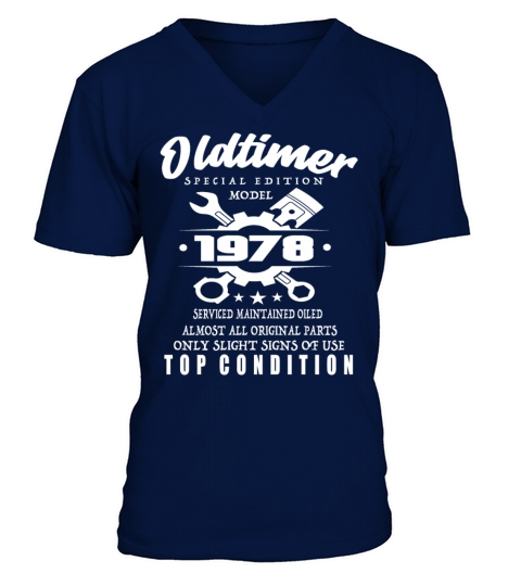 Vintage Special Edition Model 1978 Birthday V-Neck T-shirt
