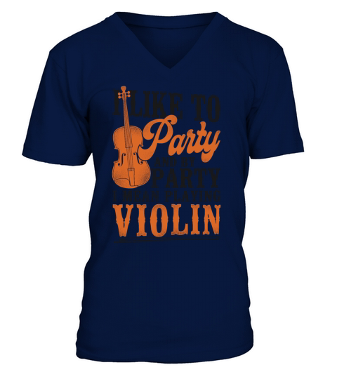 Violin Violinist Vintage I Like To V-Neck T-shirt