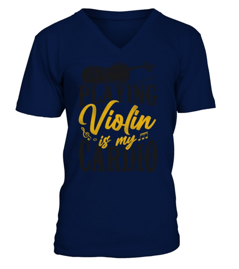 Violin Violinist Vintage Playing V-Neck T-shirt