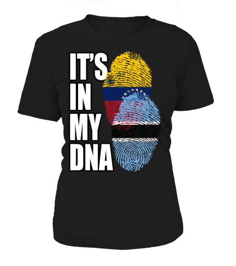 Botswana And Venezuelan Mix Heritage DNA Flag Women's T-Shirt