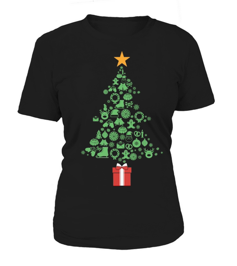 Christmas Tree Silhouettes Doodle Women's T-Shirt