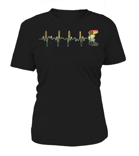 Gamer Heartbeat Vintage Video Games Lover Funny Gi Women's T-Shirt