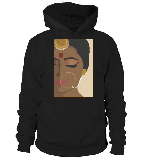 Desi South Asian Indian Female Artwork Print Hoodie Unisex