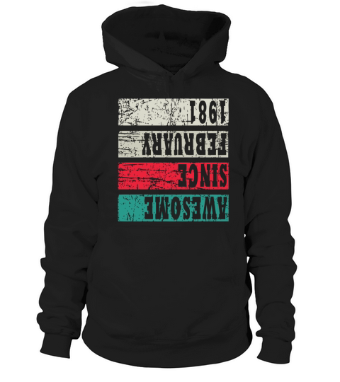 Retro Birthday Year Vintage 1981 Hoodie Unisex