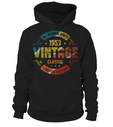 Vintage 70 Birthday Decorations Men 70th BDay 1953 Hoodie Unisex