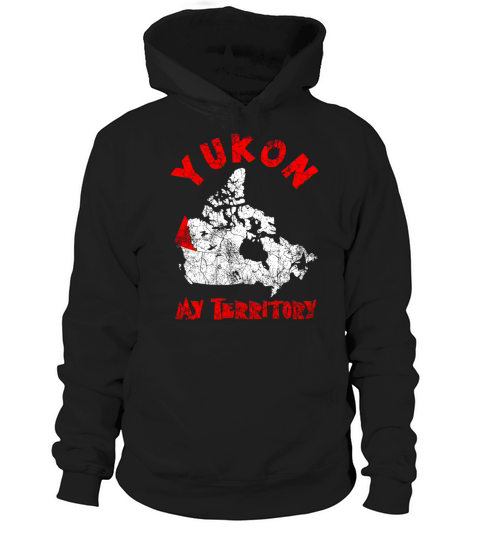 Yukon My Territory Vintage Canada Map Hoodie Unisex