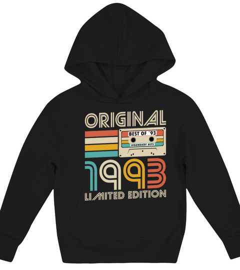30th birthday vintage 1993 original 1993 Kids Hoodie