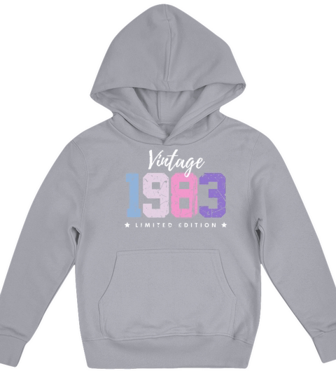 40 Years Vintage 1983 Retro 40th Birthday Kids Hoodie