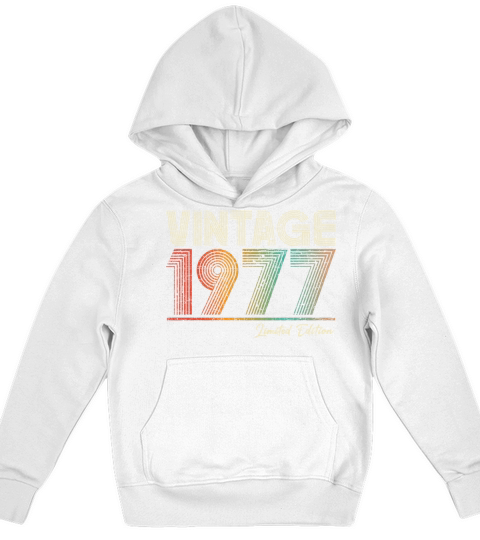 46 Years Old Vintage 1977 46th Birthday Gifts Kids Hoodie