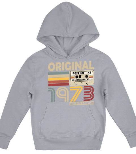 50th birthday vintage 1973 original 1973 Kids Hoodie