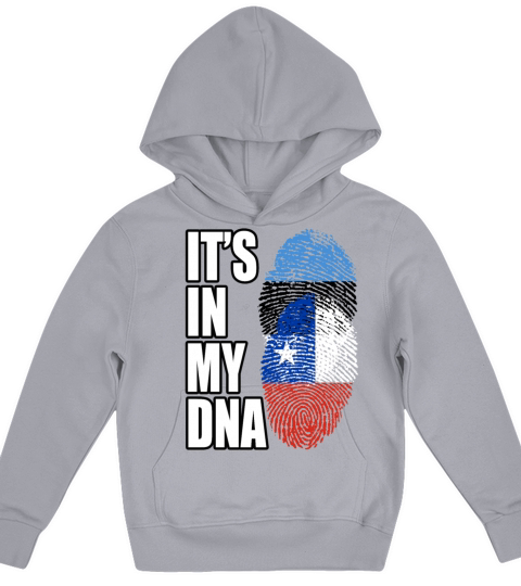 Estonian And Chilean Mix Heritage DNA Flag Kids Hoodie