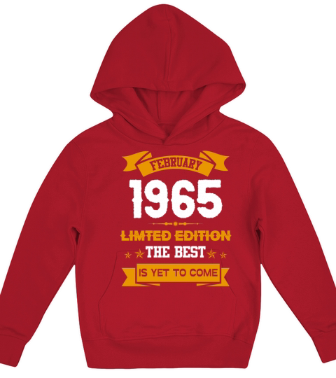 February 1965 Birthday Surprise Kids Hoodie