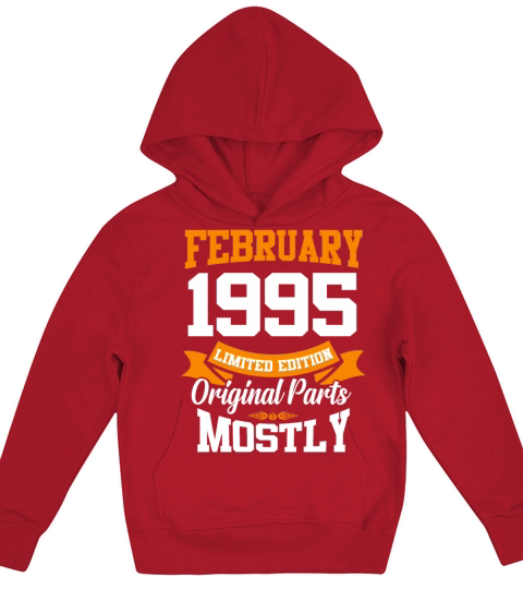 February 1995 Vintage Birthday Present Kids Hoodie