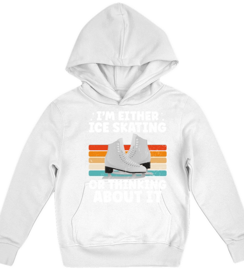Funny Ice Skating Design Ice Skater Cool Ice Kids Hoodie