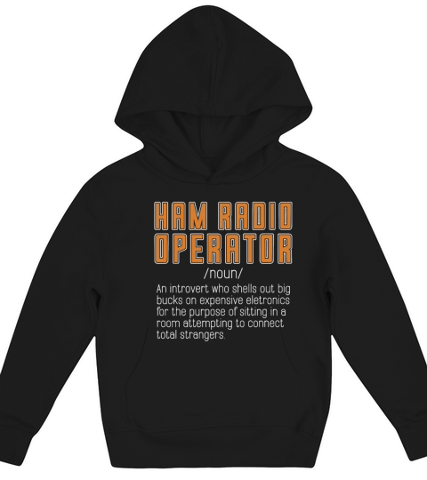 Ham Radio Operator An Introvert Who Amateur Radio Kids Hoodie