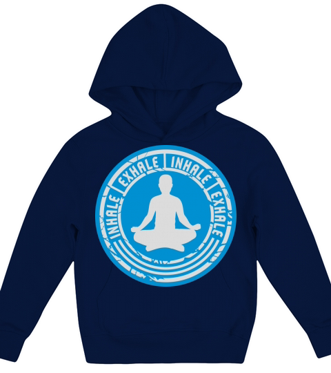 inhale exhale yoga quote Kids Hoodie