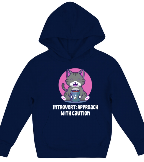 Introvert Approach wIth Caution Antisocial Memes H Kids Hoodie