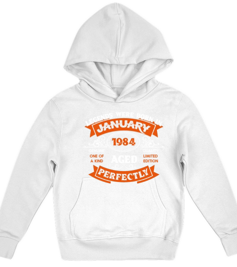 Legends Were Born In January 1984 Birthday Gift Kids Hoodie