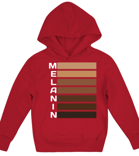 Melanin Black Colors Pride Black History Kids Hoodie