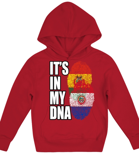 Paraguayan And Bolivian Mix Heritage DNA Flag Kids Hoodie