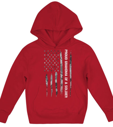 Proud Grandma Of A Soldier Kids Hoodie