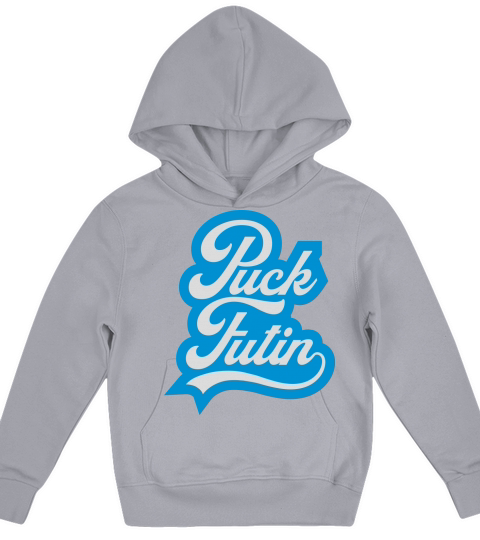puck futin logo design Kids Hoodie