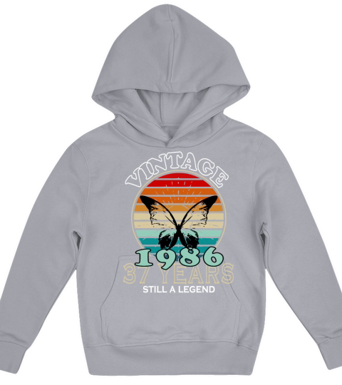 Retro Birthday Year Vintage 1986 Kids Hoodie