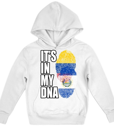 Salvadoran And Colombian Mix Heritage DNA Flag Kids Hoodie