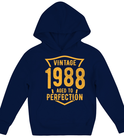 Vintage 1988 Aged To Perfection 35th Birthday Kids Hoodie