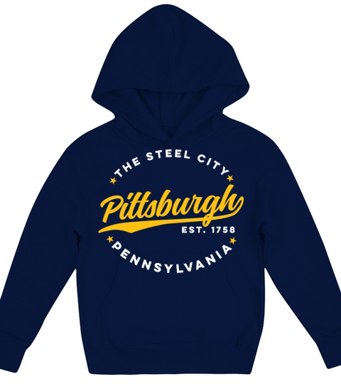 Vintage Pittsburgh Pennsylvania The S l City Yello Kids Hoodie