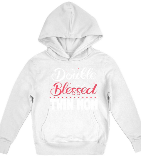 Womens Twin Mama Twin Mom to Be Pregnancy Kids Hoodie