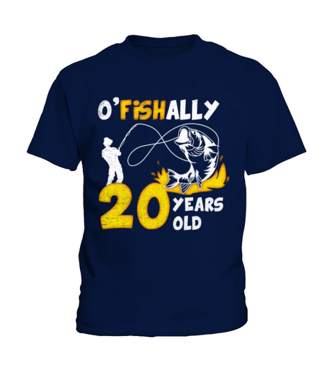 20th Birthday Fishing 1973 Vintage Fisherman Angle Kids T-Shirt