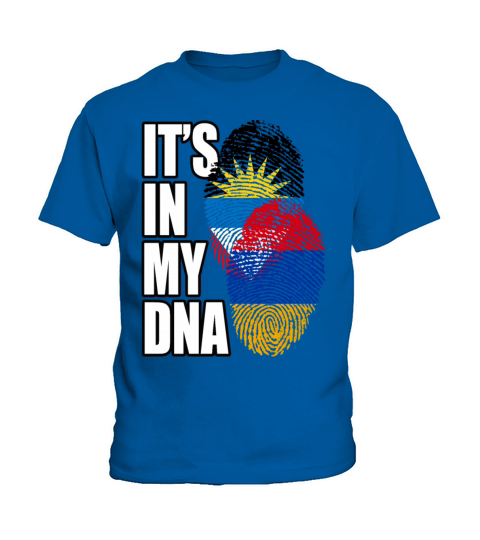 Armenian And Antiguan Mix Heritage DNA Flag Kids T-Shirt